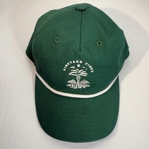 Vineyard Vines Hat Truckers Snapback Green White Raised Palm Tree Logo Mesh Cap